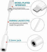 SAMSUNG GALAXY USB Type C to 3.5Mm AUX Audio Headphone Jack Adapter Huawei UK